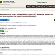 Development of a Smart Timber Bridge (Phase III): Moisture and Strain Sensor Investigation for Historic Covered Bridges