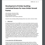 Development of Timber Buckling-Restrained Braces for Mass Timber Braced Frames