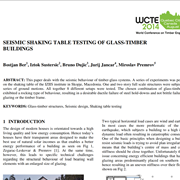 Seismic Shaking Table Testing of Glass-Timber Buildings
