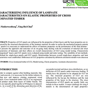 Characterizing Influence of Laminate Characteristics on Elastic Properties of Cross Laminated Timber