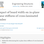 Impact of Board Width on In-plane Shear Stiffness of Cross-Laminated Timber