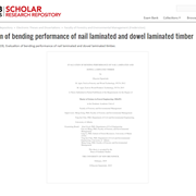Evaluation of Bending Performance of Nail Laminated and Dowel Laminated Timber