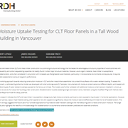 Moisture Uptake Testing for CLT Floor Panels in a Tall Wood Building in Vancouver