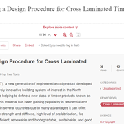 Developing a Design Procedure for Cross Laminated Timber Mats