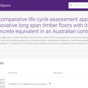 A Comparative Life Cycle Assessment Approach of Two Innovative Long Span Timber floors with its Reinforced Concrete Equivalent in an Australian Context