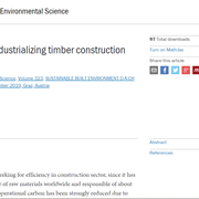 Cover image of A Holistic Approach for Industrializing Timber Construction