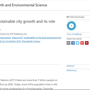 Cover image of Use of Timber for the Sustainable City Growth and its Role in the Climate Change