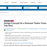 Design Concept for a Greened Timber Truss Bridge in City Area