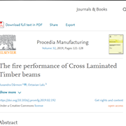The Fire Performance of Cross Laminated Timber Beams