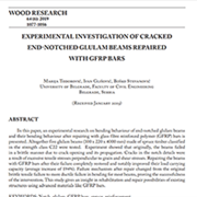 Cover image of Experimental Investigation of Cracked End-notched Glulam Beams Repaired with GFRP Bars
