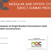 Numerical Modelling Analysis of Angle Bracket Connections Used in Cross Laminated Timber Constructions
