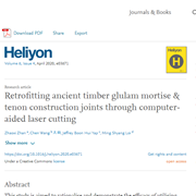 Retrofitting Ancient Timber Glulam Mortise & Tenon Construction Joints Through Computer-Aided Laser Cutting