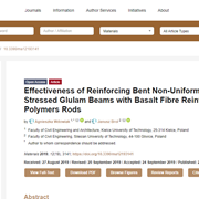 Effectiveness of Reinforcing Bent Non-Uniform Pre-Stressed Glulam Beams with Basalt Fibre Reinforced Polymers Rods
