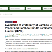 Cover image of Evaluation of Uniformity of Bamboo Bundle Veneer and Bamboo Bundle Laminated Veneer Lumber (BLVL)