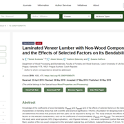 Laminated Veneer Lumber with Non-Wood Components and the Effects of Selected Factors on Its Bendability