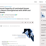 The Flexural Capacity of Laminated Veneer Lumber Beams Strengthened with AFRP and GFRP Sheets
