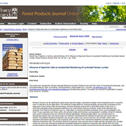 Influence of Specimen Size on Accelerated Weathering of Laminated Veneer Lumber