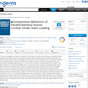 Compression Behaviors of Parallel Bamboo Strand Lumber Under Static Loading