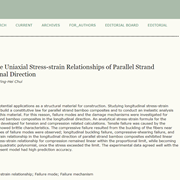 Experimental Study of the Uniaxial Stress-strain Relationships of Parallel Strand Bamboo in the Longitudinal Direction