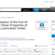 Evaluation of the Out-of-Plane Shear Properties of Cross-Laminated Timber