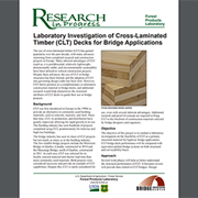 Laboratory Investigation of Cross-Laminated Timber (CLT) Decks for Bridge Applications