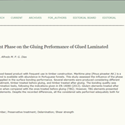 Cover image of Influence of the Treatment Phase on the Gluing Performance of Glued Laminated Timber