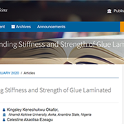 Cover image of The Analysis of Bending Stiffness and Strength of Glue Laminated Nigerian Timber