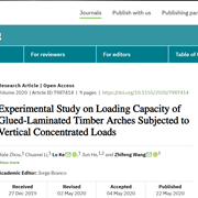 Cover image of Experimental Study on Loading Capacity of Glued-Laminated Timber Arches Subjected to Vertical Concentrated Loads
