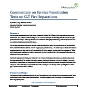 Commentary on Service Penetration Tests on CLT Fire Separations