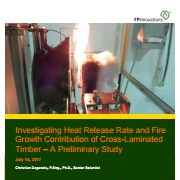 Cover image of Investigating Heat Release Rate and Fire Growth Contribution of Cross-Laminated Timber — A Preliminary Study