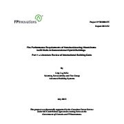 Fire Performance Requirements of Non-Load-Bearing Wood-Frame In-Fill Walls in Concrete/Steel Hybrid Buildings. Part 1 - Literature Review of International Building Code