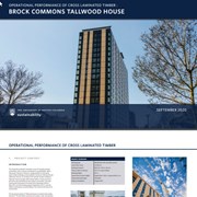 Operational Performance of Cross Laminated Timber: Brock Commons Tallwood House