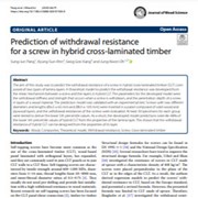 Prediction of Withdrawal Resistance for a Screw in Hybrid Cross-Laminated Timber