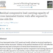 Residual Compressive Load-Carrying Capacity of Cross-Laminated Timber Walls After Exposed to One-Side Fire