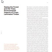 Seeing the Forest and the Trees: Environmental Impacts of Cross-Laminated Timber