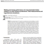 Cover image of Wetting and Drying Performance of Cross-Laminated Timber Related to On-Site Moisture Protections: Field Measurements and Hygrothermal Simulations