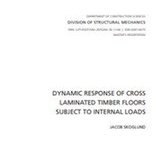 Cover image of Dynamic Response of Cross Laminated Timber Floors Subject to Internal Loads