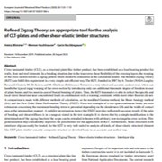 Cover image of Refined Zigzag Theory: An Appropriate Tool for the Analysis of CLT-Plates and Other Shear-Elastic Timber Structures