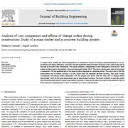 Analysis of Cost Comparison and Effects of Change Orders During Construction: Study of a Mass Timber and a Concrete Building Project