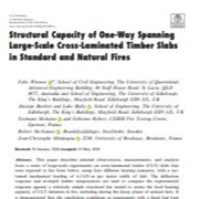Cover image of Structural Capacity of One-Way Spanning Large-Scale Cross-Laminated Timber Slabs in Standard and Natural Fires