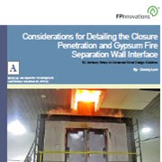 Considerations for Detailing the Closure Penetration and Gypsum Fire Separation Wall Interface