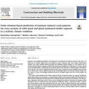 Finite-Element-Based Prediction of Moisture-Induced Crack Patterns for Cross Sections of Solid Wood and Glued Laminated Timber Exposed to a Realistic Climate Condition