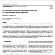 Cyclic Response of Insulated Steel Angle Brackets Used for Cross-Laminated Timber Connections