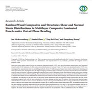 Bamboo/Wood Composites and Structures Shear and Normal Strain Distributions in Multilayer Composite Laminated Panels under Out-of-Plane Bending
