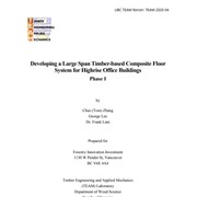Developing a Large Span Timber-based Composite Floor System for Highrise Office Buildings Phase I
