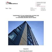 Transferability of 2021 International Building Code Tall Wood Building Provisions to the National Building Code of Canada
