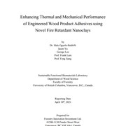Cover image of Enhancing Thermal and Mechanical Performance of Engineered Wood Product Adhesives using Novel Fire Retardant Nanoclays