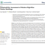 Cover image of Sustainability Assessment of Modern High-Rise Timber Buildings