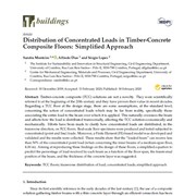 Cover image of Distribution of Concentrated Loads in Timber-Concrete Composite Floors: Simplified Approach