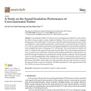 A Study on the Sound Insulation Performance of Cross-laminated Timber